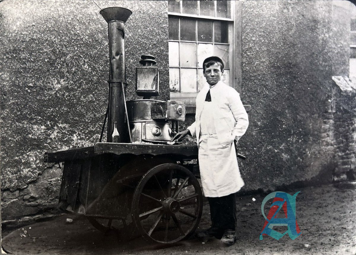 Are you having fish &amp; chips today? Yes, there’s even a national day for this meal which has been a firm favourite across the nation for well over a century. This photograph shows an early mobile fish &amp; chip fryer from c1910.
[Ref: P/PR 85ii 1/8]