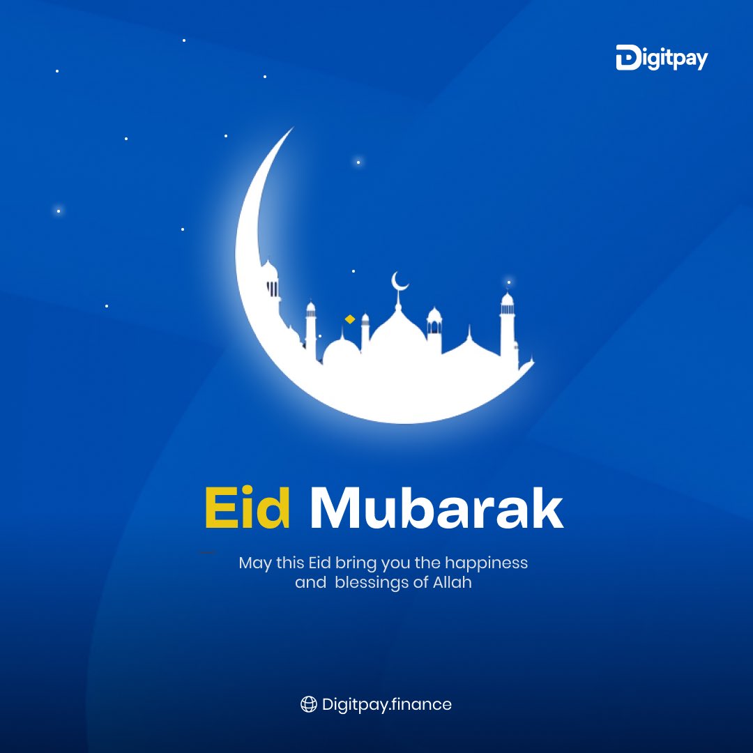 digitpayfinance's tweet photo. Eid al-Adha Mubarak to all our Muslim Users and Friends. May this bring you happiness and blessings of Allah ๐๐
#EidMubarak #digitpay https://t.co/1WWzKSd3yw