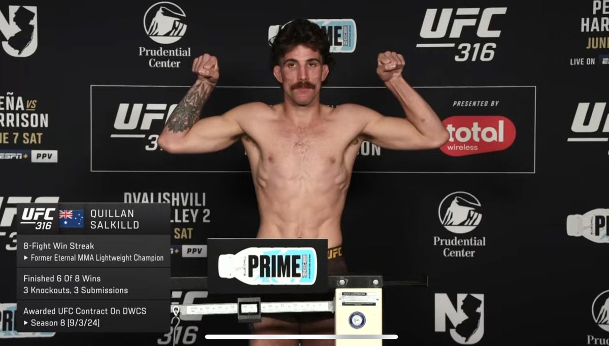 Quillan Salkilld (156) looks to make another big statement at #UFC316