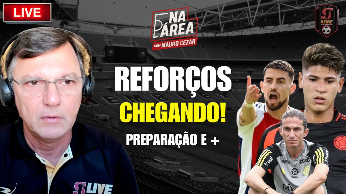 S1 LIVE (@s1_live) on Twitter photo 🚨ATENÇÃO! Nesta 6ªfeira (06) - às 11hs - Mauro CezarPereira (<a href="/maurocezar/">Mauro Cezar</a>) / Allan AbiMadi (<a href="/AllanMadi/">Allan Abi Madi</a>) e André Rocha(<a href="/anunesrocha/">André Rocha</a>) estarão AO VIVO no programa 'NA ÁREA' debatendo:
👉 REFORÇOS CHEGANDO NO FLAMENGO!
👉 CARRASCAL NEGOCIANDO
👉 PREPARAÇÃO PARA O MUNDIAL! QUEM SERÁ 🚨ATENÇÃO! Nesta 6ªfeira (06) - às 11hs - Mauro CezarPereira (<a href="/maurocezar/">Mauro Cezar</a>) / Allan AbiMadi (<a href="/AllanMadi/">Allan Abi Madi</a>) e André Rocha(<a href="/anunesrocha/">André Rocha</a>) estarão AO VIVO no programa 'NA ÁREA' debatendo:
👉 REFORÇOS CHEGANDO NO FLAMENGO!
👉 CARRASCAL NEGOCIANDO
👉 PREPARAÇÃO PARA O MUNDIAL! QUEM SERÁ