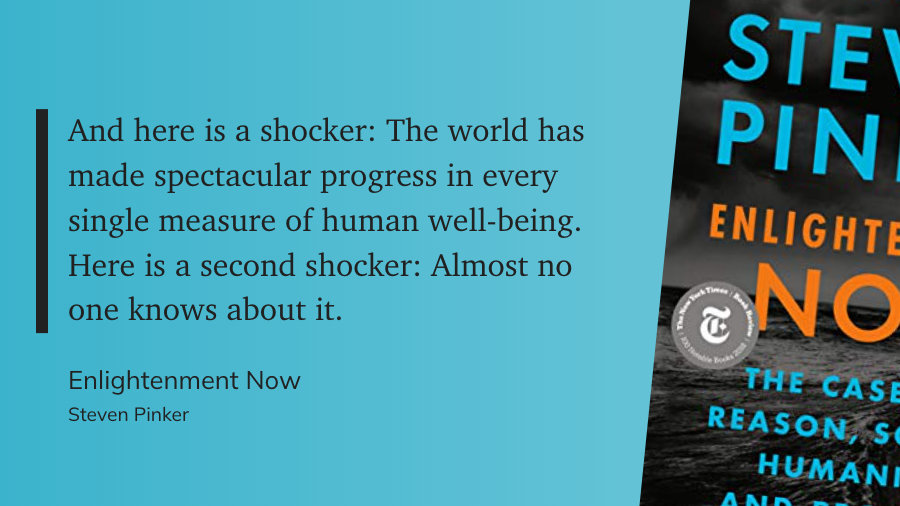 Thank you, 🟦Blue Sky alum, Steven Pinker! 🙏

➡️To learn some more about these measures of human well-being, check out this week's "A Bit of 🟦Blue Sky," with Founder Bill!

🎧🔗beacons.ai/theoptimismins…

#optimism #progress
