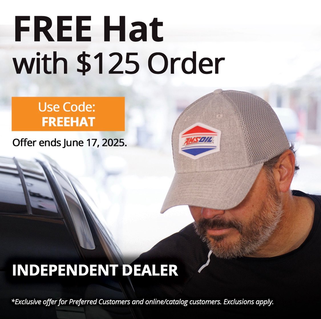 For a limited time, Preferred Customers and online/catalog customers receive a free hat with their order of $125 or more when they use code FREEHAT at checkout. The promotion runs through June 17, 2025.