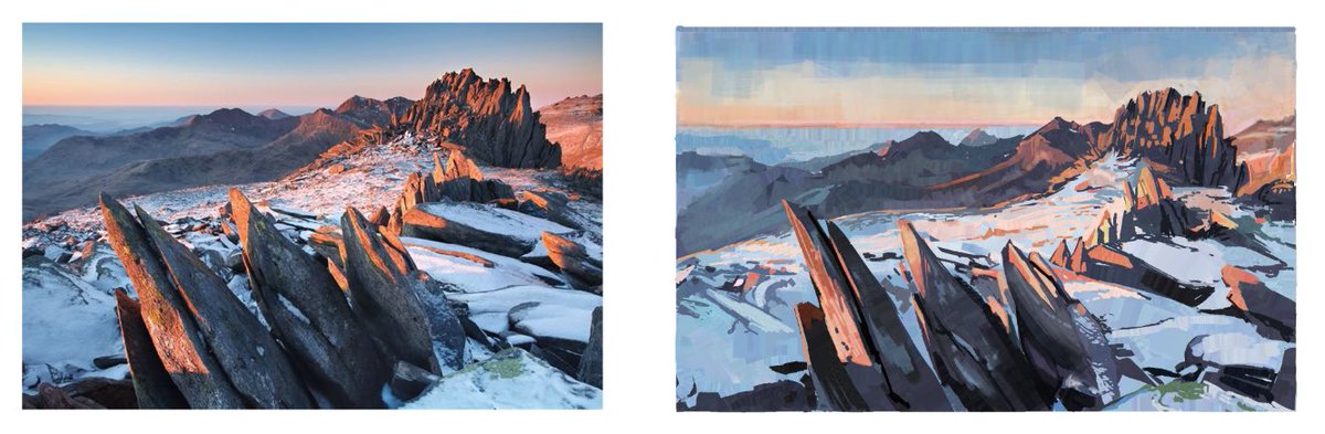 네모난 브러시로 형태&amp;색감&amp;구도 등등을 익혀보려고 연습중