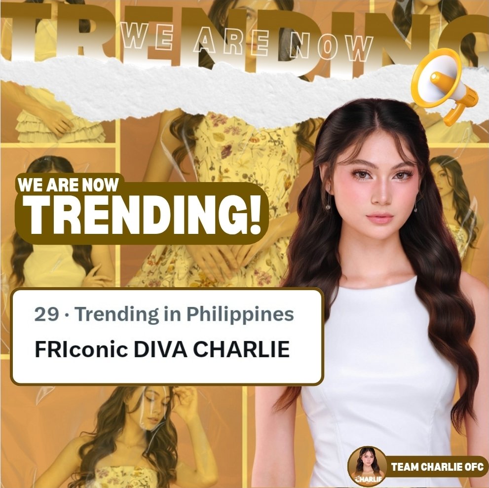 TEAM CHARLIE OFC (@teamcharlieofc) on Twitter photo WE'RE NOW TRENDING!
You guys are amazing, we’re already trending! Let’s not stop now. Keep the momentum going! <a href="/PBBabscbn/">Pinoy Big Brother</a>
Tweet, retweet, reply, and engage
FRIconic DIVA CHARLIE
#PBBCollabFinalDuoDay2 WE'RE NOW TRENDING!
You guys are amazing, we’re already trending! Let’s not stop now. Keep the momentum going! <a href="/PBBabscbn/">Pinoy Big Brother</a>
Tweet, retweet, reply, and engage
FRIconic DIVA CHARLIE
#PBBCollabFinalDuoDay2