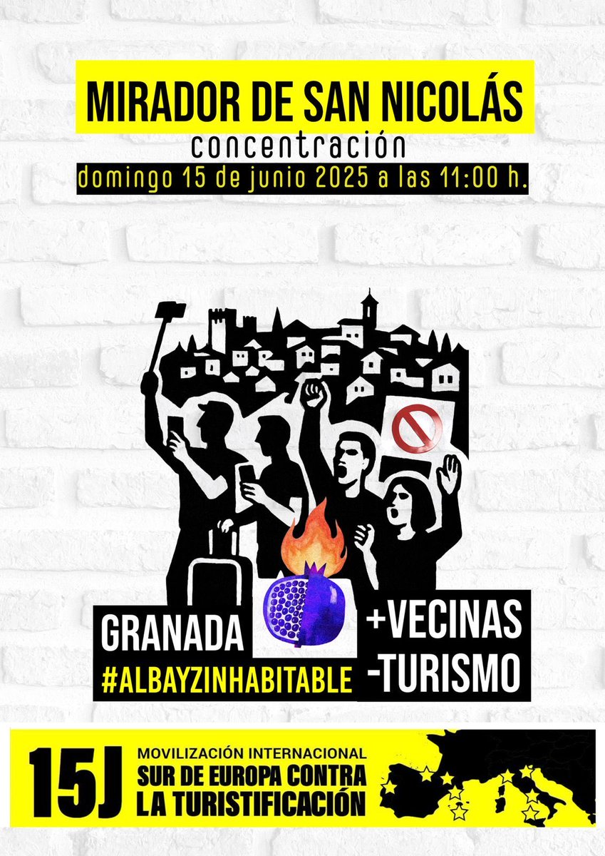 Volvemos a tomar el #MiradorDeSanNicolás . Respuesta internacional a la #turistificación