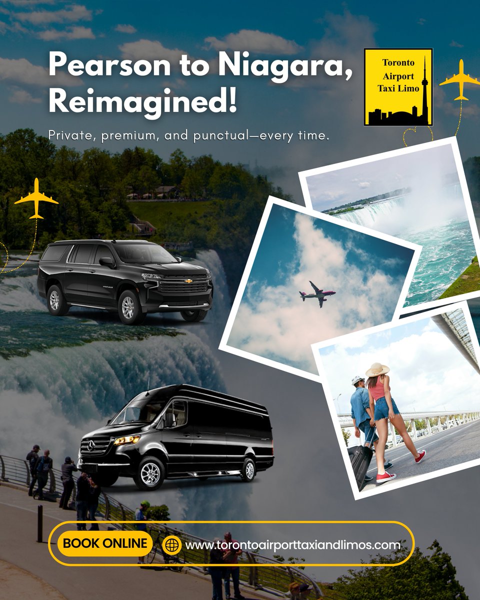 TorontoAir91020's tweet photo. ๐โจ Pearson to Niagara, Reimagined!
Luxury isnโt just an optionโitโs the standard. Say goodbye to stress and hello to premium comfort.
๐ฒ https://t.co/88Y0IbcsDX to book now!
#NiagaraFallsTour #PearsonToNiagara #LuxuryTravel #TorontoLimo #NiagaraWineTour #AirportTransfer #Limo https://t.co/adarGJRPNq