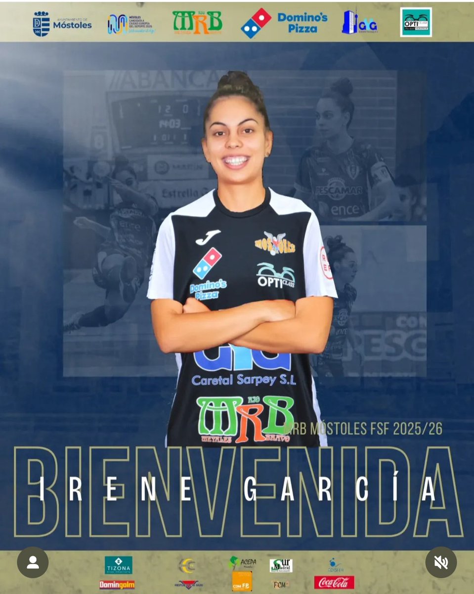 ⬆️Alta en <a href="/FSFMostoles/">MRB MÓSTOLES FSF</a> 

⬆️Irene García es nueva jugadora de <a href="/FSFMostoles/">MRB MÓSTOLES FSF</a> para la próxima temporada. 

⚫️Se hace oficial: la vallisoletana Irene García deja Poio tras 7 temporadas para recalar el <a href="/FSFMostoles/">MRB MÓSTOLES FSF</a>. 

📸Vía <a href="/FSFMostoles/">MRB MÓSTOLES FSF</a>
