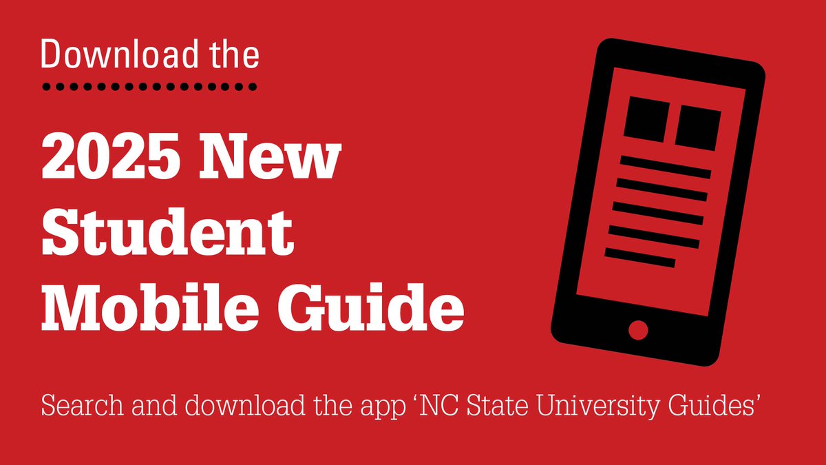 NCStateNSP's tweet photo. Download the 2025 New Student Mobile Guide to take a look at the schedule for your orientation session or learn more  about NC State! https://t.co/EomaxWQfAf