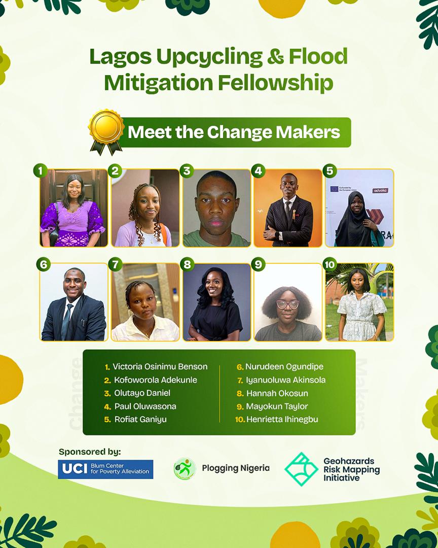 Geohazard Risk Mapping Initiative (@geohazardmaps) on Twitter photo 🚨 The Lagos Upcycling & Flood Mitigation Fellowship is here!
📅 9–11 June 2025
🌍 Changemakers will co-create flood solutions + turn waste into value!
Facilitators from <a href="/UCIBlumCenter/">UCI Blum Center</a>, <a href="/ploggingnigeria/">Plogging Nigeria</a> & <a href="/GeohazardMaps/">Geohazard Risk Mapping Initiative</a> .
#Lagos #ClimateAction #SDG11 🚨 The Lagos Upcycling & Flood Mitigation Fellowship is here!
📅 9–11 June 2025
🌍 Changemakers will co-create flood solutions + turn waste into value!
Facilitators from <a href="/UCIBlumCenter/">UCI Blum Center</a>, <a href="/ploggingnigeria/">Plogging Nigeria</a> & <a href="/GeohazardMaps/">Geohazard Risk Mapping Initiative</a> .
#Lagos #ClimateAction #SDG11