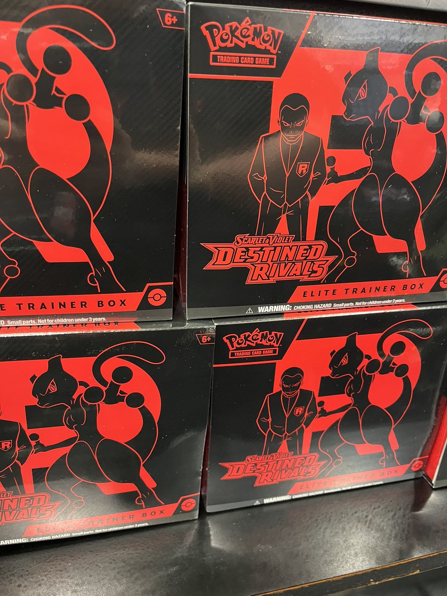 THIS IS NOT A DRILL

#Pokemon #DestinedRivals ETBs are back in store

Limited to one per customer