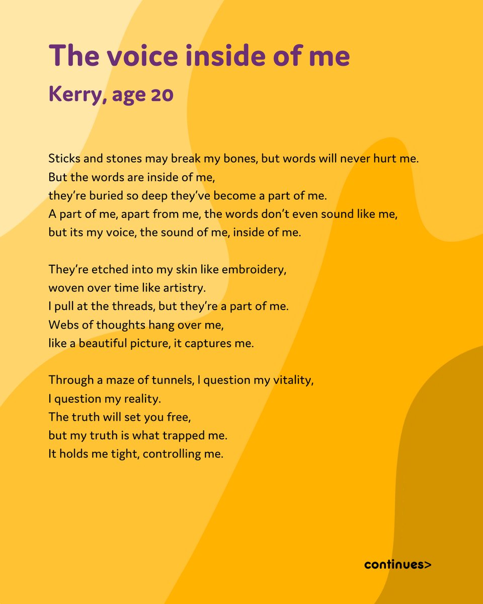 CoramVoice's tweet photo. All this week we’ll be highlighting some of the winners of #Voices25. Today the winner of the care leavers category, Kerry. Swipe to read the whole brilliant piece and for the judges comments! https://t.co/KIbqOm6ki2