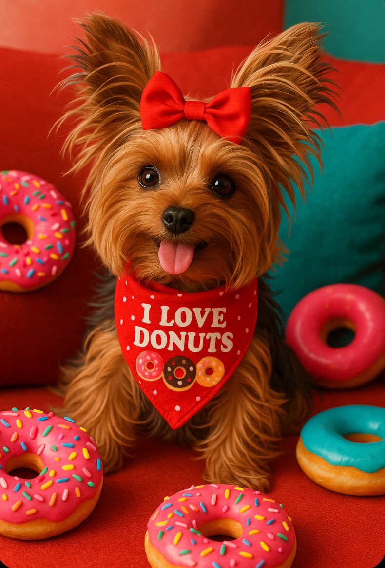 LondynRose1014's tweet photo. Happy National Donut Day 🍩 what is your favorite donut? #NationalDonutDay #donuts #ilovedonuts #cute #cutedog #cutedogs #dogs #dog #dogsoftwitter #dogsofx #dogsontwitter https://t.co/g1kl3jPOy7