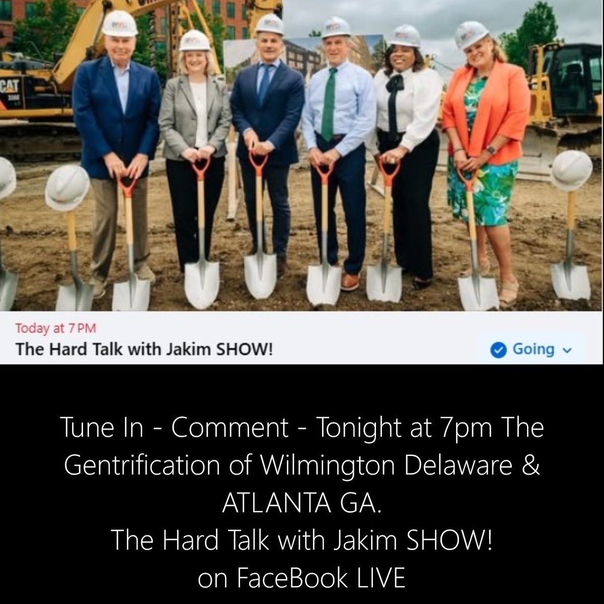 TheRealJakim's tweet image. Tune In - Comment - Tonight at 7pm
🔴 The Hard Talk with Jakim SHOW! 
The Gentrification of Wilmington Delaware &amp;amp; ATLANTA GA- A NO VOTE for Rent Stabilization in Wilmington- TRUMP TRUMP TRUMP - Land - Food - Monies - LESSONS we Never learn about Oppressors. AFFORDABLE Housing...