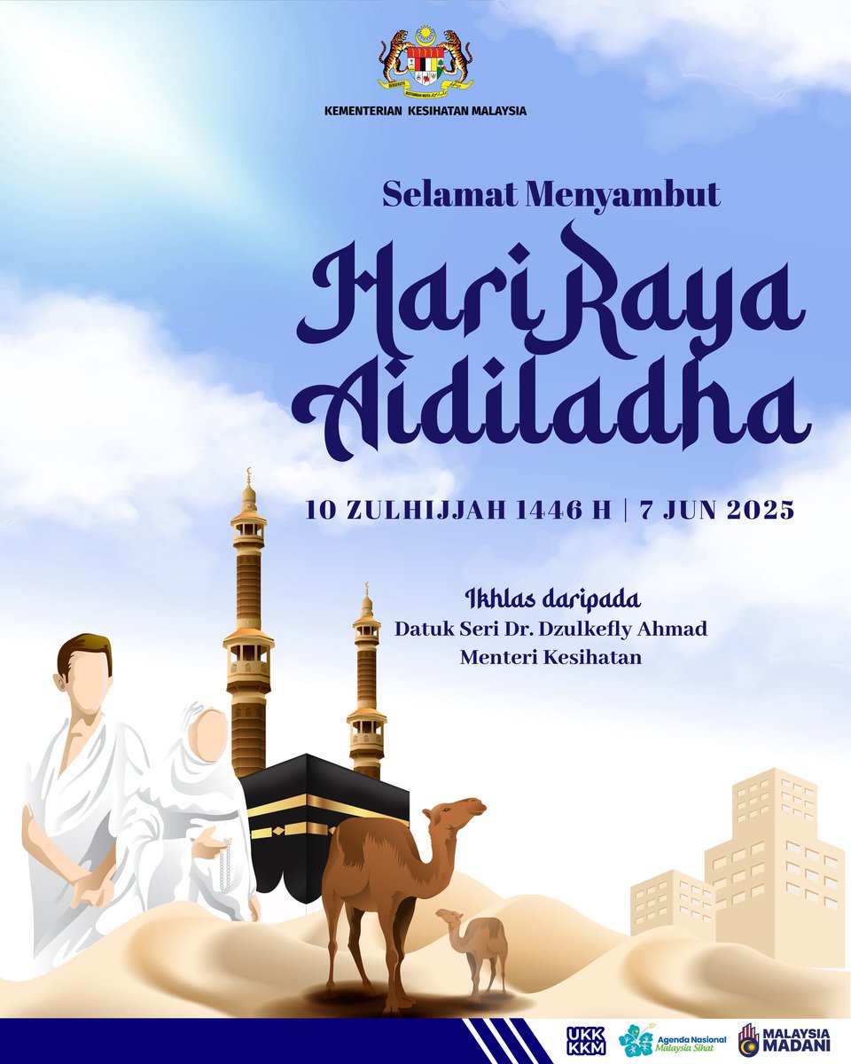 KKMalaysia๐ฒ๐พ๐ฉบโค๏ธ (@kkmputrajaya) on Twitter photo ๐๐๐ฅ๐๐ฆ ๐๐ข๐๐ข๐ฅ๐๐๐ก๐ ๐โจ
๐โจ Aidiladha adalah medan muhasabah untuk menilai sejauh mana kita sanggup berkorban demi agama, keluarga, masyarakat dan insan lain.
Semangat ikhlas dan patuh Nabi Ibrahim a.s. menjadi teladan yang sangat besar. Marilah kita hidupkan ๐๐๐ฅ๐๐ฆ ๐๐ข๐๐ข๐ฅ๐๐๐ก๐ ๐โจ
๐โจ Aidiladha adalah medan muhasabah untuk menilai sejauh mana kita sanggup berkorban demi agama, keluarga, masyarakat dan insan lain.
Semangat ikhlas dan patuh Nabi Ibrahim a.s. menjadi teladan yang sangat besar. Marilah kita hidupkan