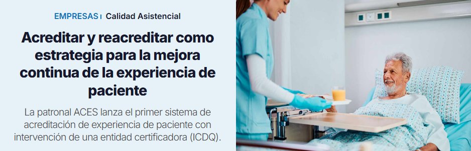 ACES - Associació Catalana d'Entitats de Salut (@acescat) on Twitter photo 🚀Compartim la notícia de <a href="/diariomedico/">Diario Médico</a> sobre la certificació #PAEX360, promoguda per <a href="/ACEScat/">ACES - Associació Catalana d'Entitats de Salut</a> amb Athenea Solutions, <a href="/ICDQ_Cert/">ICDQ</a> i Opinat
🎯 Estandarditzar els àmbits de l’#experiència del #pacient segons estratègia, lideratge i cultura organitzacional
🔗lc.cx/f2lJRO 🚀Compartim la notícia de <a href="/diariomedico/">Diario Médico</a> sobre la certificació #PAEX360, promoguda per <a href="/ACEScat/">ACES - Associació Catalana d'Entitats de Salut</a> amb Athenea Solutions, <a href="/ICDQ_Cert/">ICDQ</a> i Opinat
🎯 Estandarditzar els àmbits de l’#experiència del #pacient segons estratègia, lideratge i cultura organitzacional
🔗lc.cx/f2lJRO