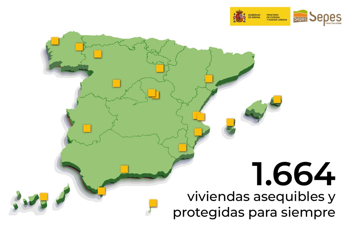 SEPES licita los proyectos de edificación de 1.664 #viviendasasequibles en todo el país 

🏘️Esta semana hemos licitado los proyectos de edificación de 1.092 viviendas en doce actuaciones residenciales 

✅Se cumple así y se supera el compromiso adquirido por la ministra de