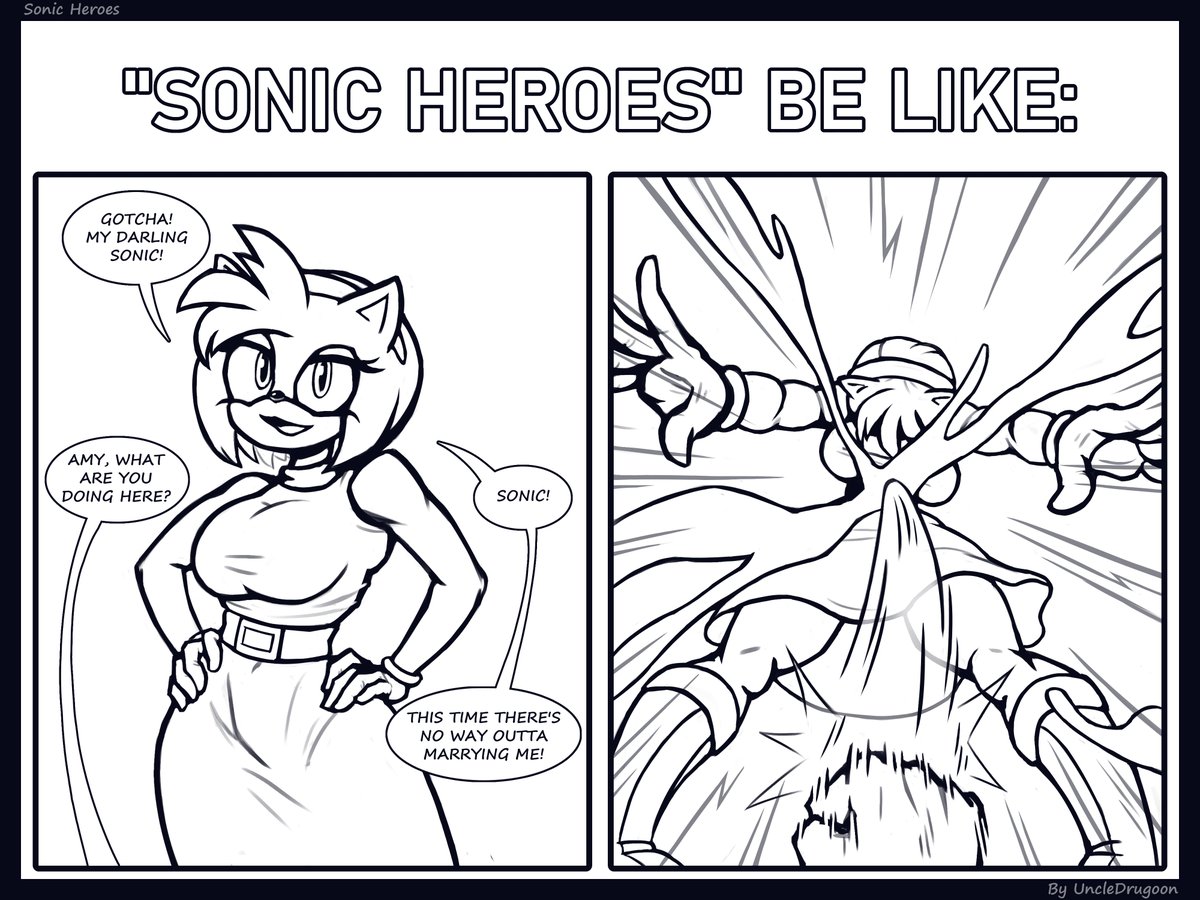 UncleDrugoon's tweet image. The peak of the plot for boss fight.👍
#amyrose #sonicheroes #SonicTheHedgehog