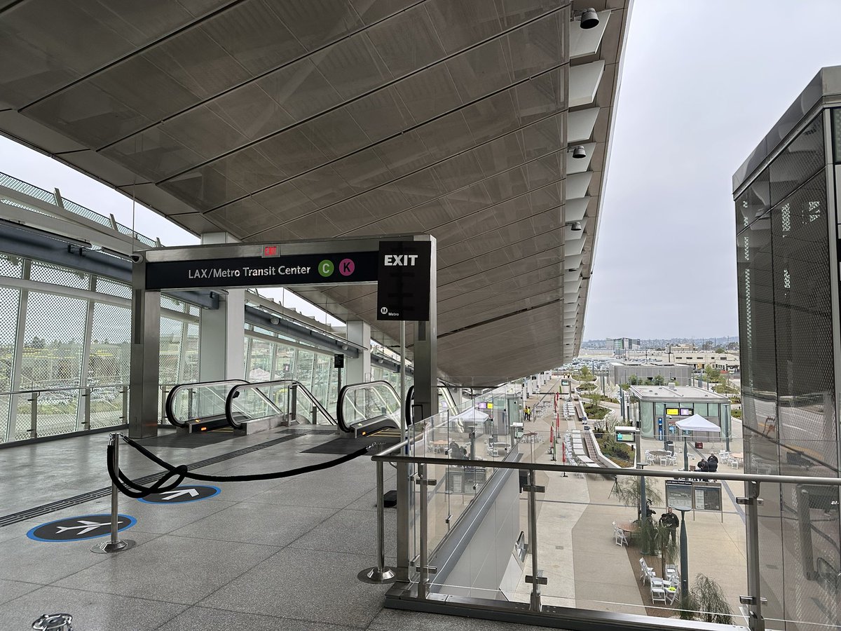LAX/Metro Transit Center opens this afternoon. Brings rail closer than ever to the airport. From here, you’ll need to take a shuttle to the terminals.