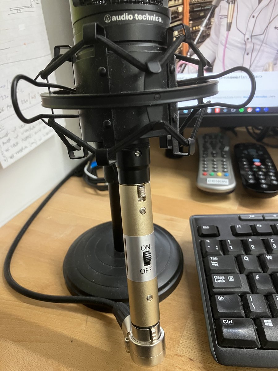Handy in-line XLR switch on my desktop microphone.
Hosa GMS-274 via Amazon.
