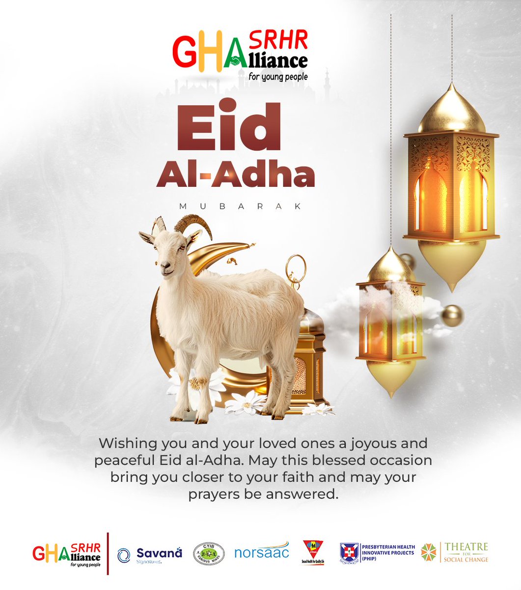Eid Mubarak!🌙✨🐑

@ TheGHAlliance wishes all Muslims a joyous and peaceful Eid al-Adha. 

May this blessed occasion bring you closer to your faith, fill your heart with gratitude, and fill your homes with love, happiness, and prosperity.