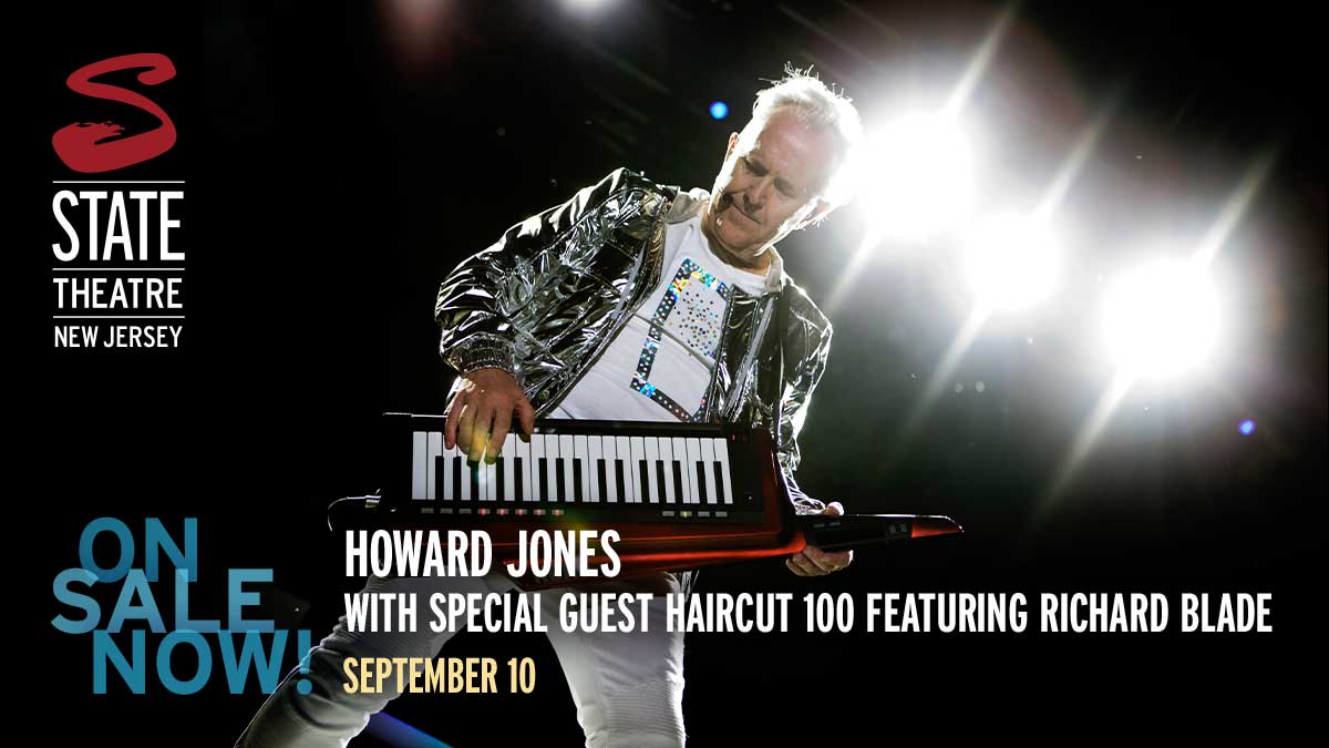 On Sale Now! Howard Jones - Dream Into Action 40th Anniversary Tour on September 10! With special guests Haircut One Hundred and Richard Blade! Get your tickets here: bit.ly/4khZA4Y
