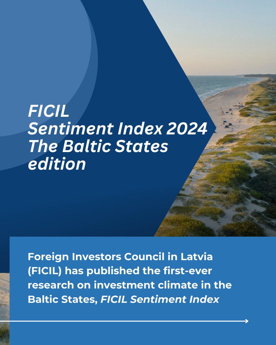 Latvian MFA 🇱🇻 | #StandWithUkraine 🇺🇦 (@latvian_mfa) on Twitter photo .<a href="/FICILatvia/">FICILatvia</a> in their first-ever research on investment climate in the Baltic states "FICIL Sentiment Index" notes
🔹 Latvia's 🇱🇻 developed infrastructure,
🔹 skilled engineering and tech talent base,
🔹 and open public discourse.
Report ➡️ ficil.lv/wp-content/upl…
🧵 .<a href="/FICILatvia/">FICILatvia</a> in their first-ever research on investment climate in the Baltic states "FICIL Sentiment Index" notes
🔹 Latvia's 🇱🇻 developed infrastructure,
🔹 skilled engineering and tech talent base,
🔹 and open public discourse.
Report ➡️ ficil.lv/wp-content/upl…
🧵