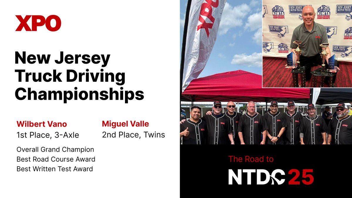 Congratulations to Wilbert and Miguel for placing in the New Jersey Truck Driving Championships! Special shoutout to Wilbert, who was crowned Grand Champion for the second year in a row — securing his 14th ticket to nationals. #NTDC25