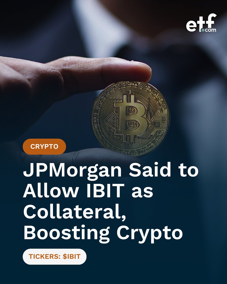 JPMorganChase will allow trading and wealth-management clients to use cryptocurrency assets, including BlackRock’s iShares Bitcoin Trust (IBIT), as collateral for some loans—a move that signals Bitcoin’s increasing acceptance as a mainstream asset, despite the bank’s previous