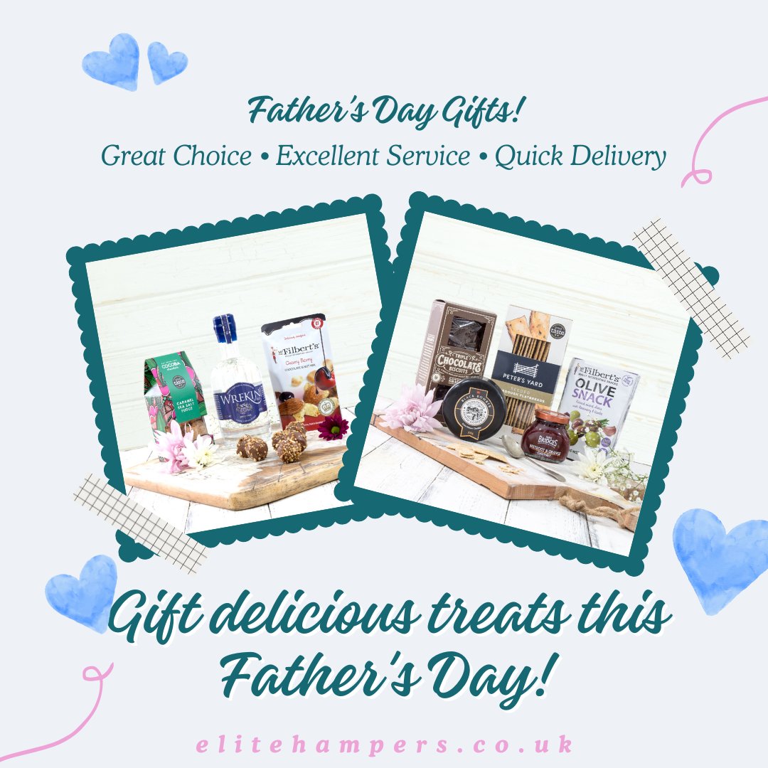 Treat those special fathers and father figures with a delicious food &amp; drink hamper 🎁

‼️Order now for Father's Day (delivery before Sunday 15th June)‼️

elitehampers.co.uk

#EliteHampers #CorporateGifting #FathersDay #LuxuryGifting