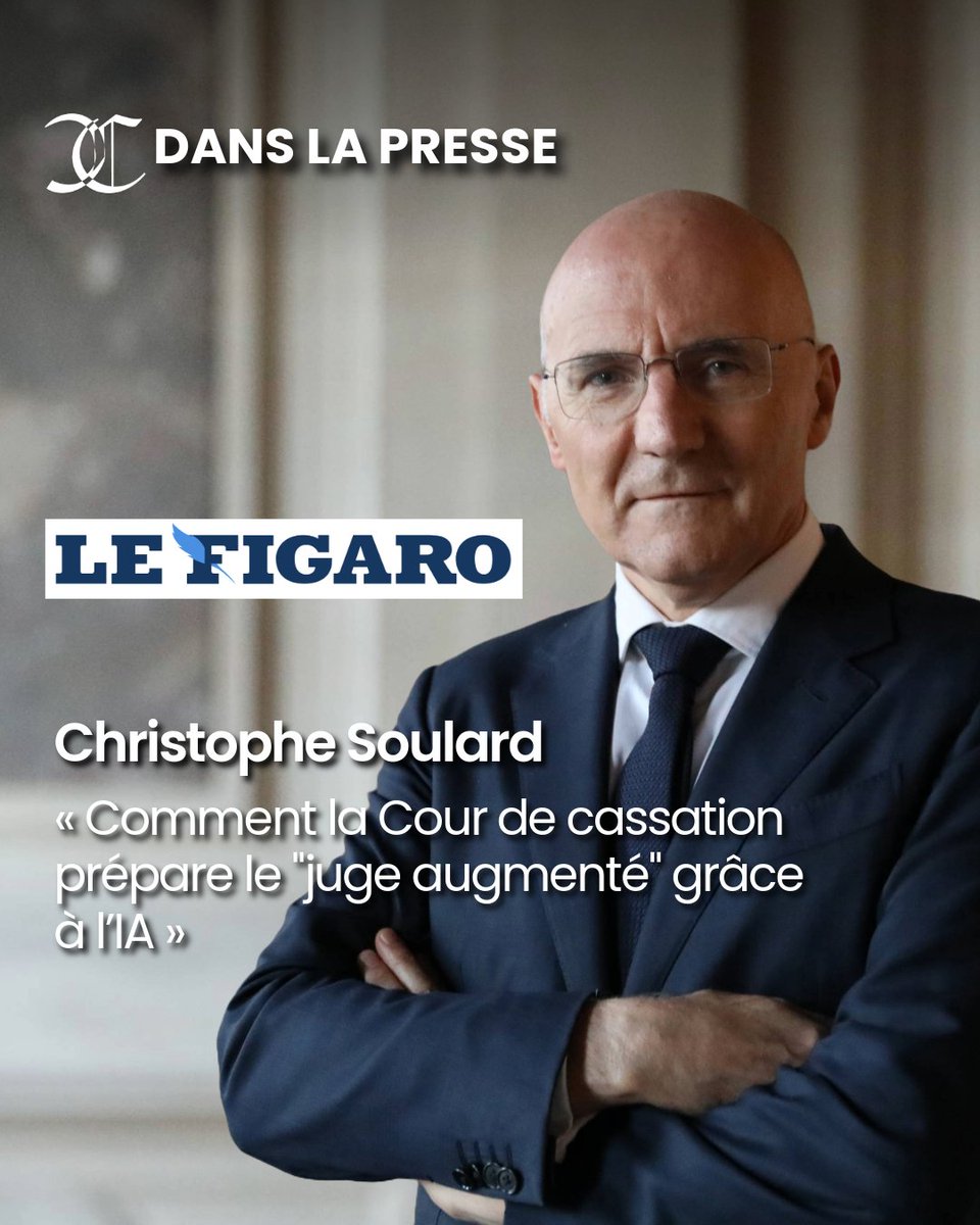 📰[Presse] Comment la Cour de cassation prépare le "juge augmenté" grâce à l’IA
<a href="/Le_Figaro/">Le Figaro</a> Le premier président C. Soulard nous ouvre les portes du labo d'innovation de la Cour où de jeunes ingénieurs développent une IA éthique au service de la justice
📲lefigaro.fr/actualite-fran…