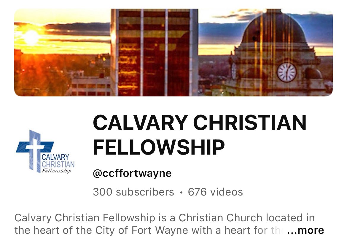 Thank you to our 300 subscribers to our <a href="/YouTube/">YouTube</a> channel! If you have not done so yet, we at CCF would greatly appreciate your subscribing to youtube.com/ccffortwayne and viewing our past sermons. Thank you and have a blessed day! #YouTube #subscribe #thankyou #blessed