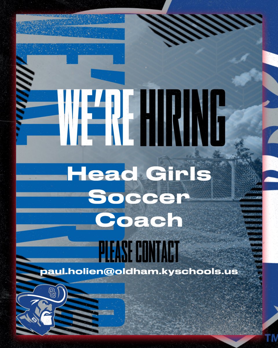OldhamCountySports (@oldhamcosports) on Twitter photo We are looking for a head girls soccer coach. If you are interested, please contact Paul Holien - Paul.holien@oldham.kyschools.us
#WEAREOC
<a href="/OCBoosters/">OCHSAthleticBoosters</a> <a href="/OldhamEraSports/">Oldham Era Sports</a> We are looking for a head girls soccer coach. If you are interested, please contact Paul Holien - Paul.holien@oldham.kyschools.us
#WEAREOC
<a href="/OCBoosters/">OCHSAthleticBoosters</a> <a href="/OldhamEraSports/">Oldham Era Sports</a>