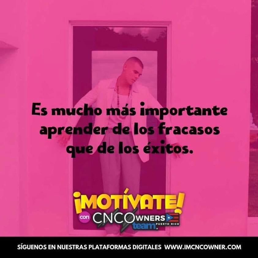 En realidad, no es que se aprenda solo del éxito o del fracaso en sí mismos, sino que se aprenda de la experiencia, del camino que se recorreré cada día para alcanzar un objetivo vital o profesional.

Buen día #CNCOwners