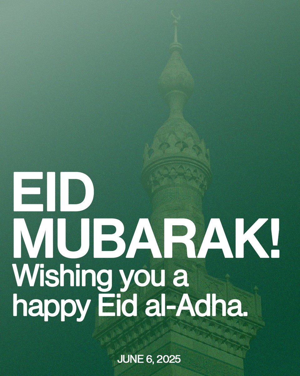 Eid Mubarak! Wishing peace and joy to everyone celebrating.