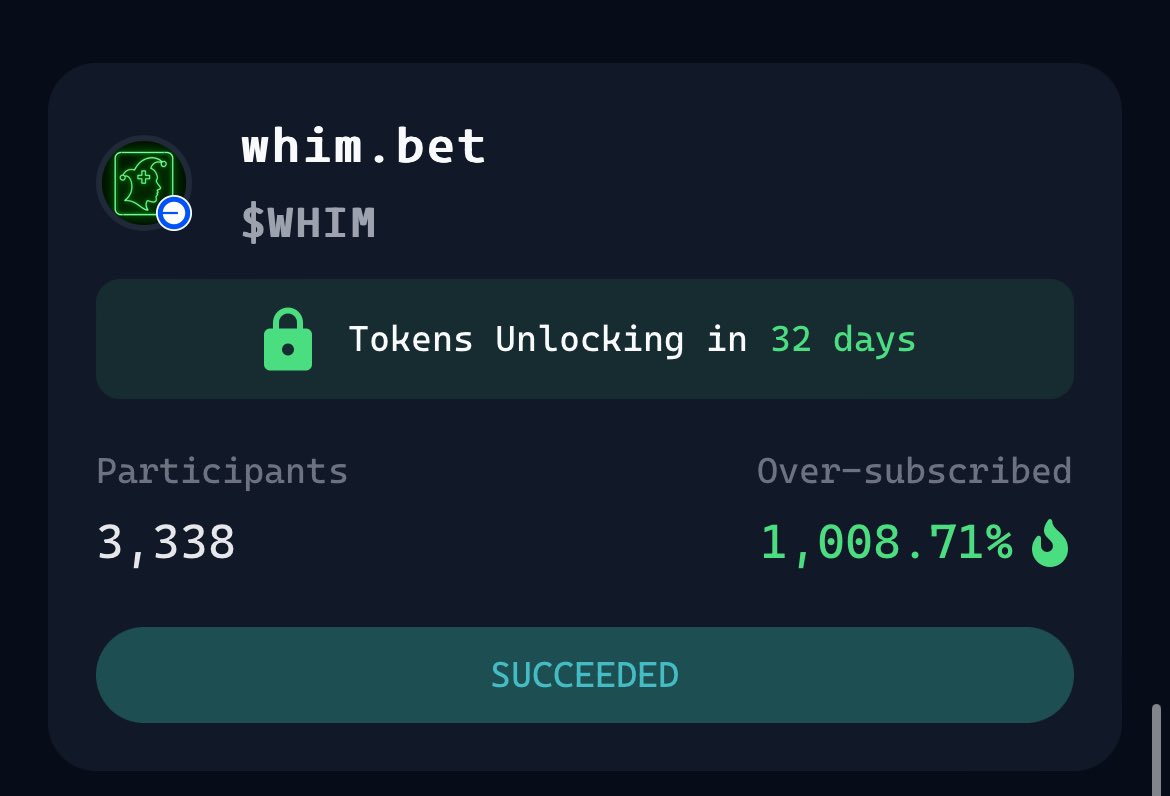 Comprehensive Analysis of $WHIM by <a href="/whimdotbet/">whim.bet</a>

🎮 Instant betting on livestream moments  
🧠 A3P Protocol: Turns emotional signals into predictive markets  
🌳 Azuro’s Virtual Liquidity Tree drives the system  
🪙 $WHIM: Utility token for betting and staking  
📅 Token unlock in