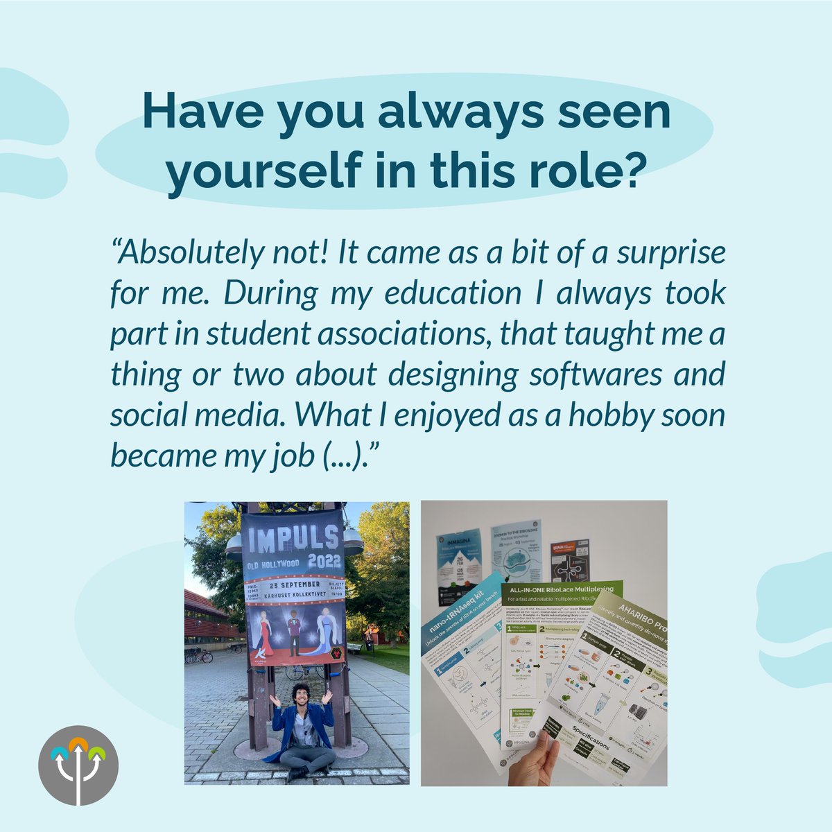 ImmaginaBiotech's tweet image. For the month of June get to know Gil, our marketing specialist 👨💻🎨 Gil is from Portugal and graduated in 2023 with a Master’s in Experimental and Medical Biosciences from Linköping University, in Sweden. Learn more about him👇
#employeespotlight #marketing #ribosome