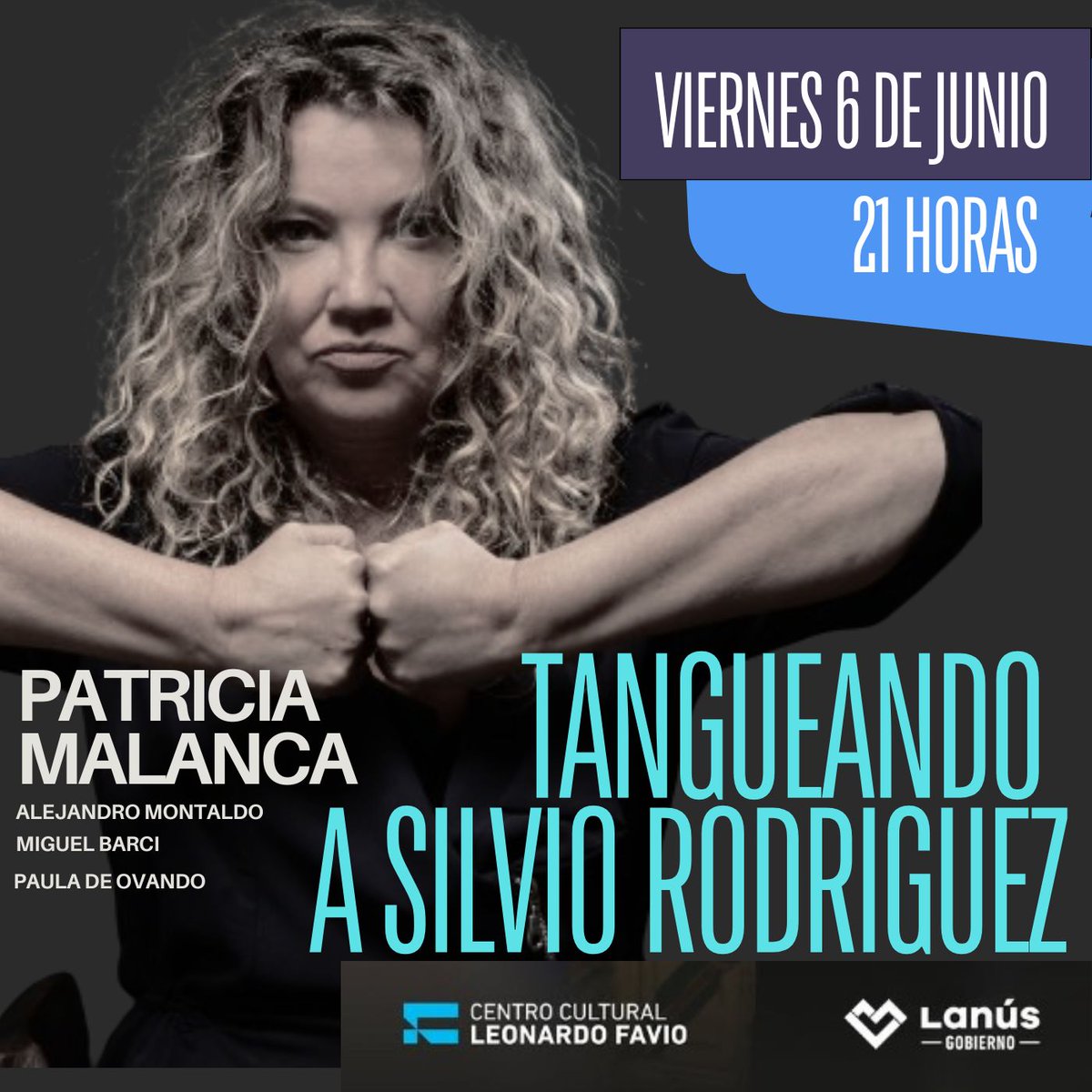 ⚡ HOY LANUS ⚡ con entrada gratuita. 21 horas. Auditorio Leonardo Favio. *Tangueando a Silvio Rodríguez*. Reservas por  teatro.lanus.gob.ar/obras/389-tang…