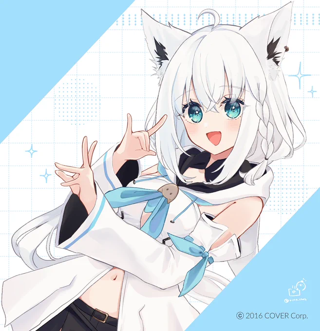 ゲスト様イラスト① さくらみこ 様 白上フブキ 様 大空スバル 様 #角巻わため生誕祭2025 アニソン Night Fever!! のOP映像のイラストを描かせていただきました!