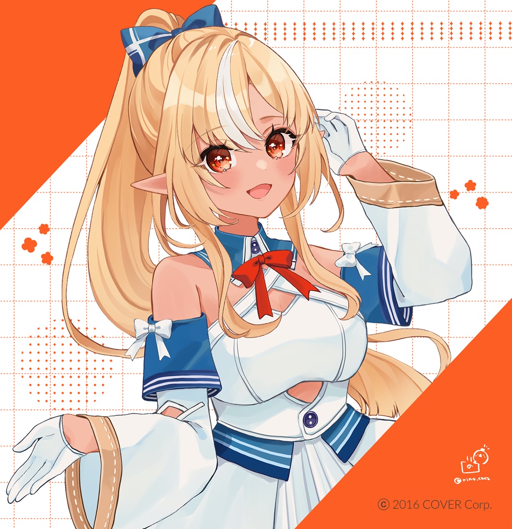 不知火フレア「ゲスト様イラスト② 宝鐘マリン 様 不知火フレア 様 常闇トワ 様 #角巻わため」|りの🐣きららキャラットにてゲスト掲載中のイラスト