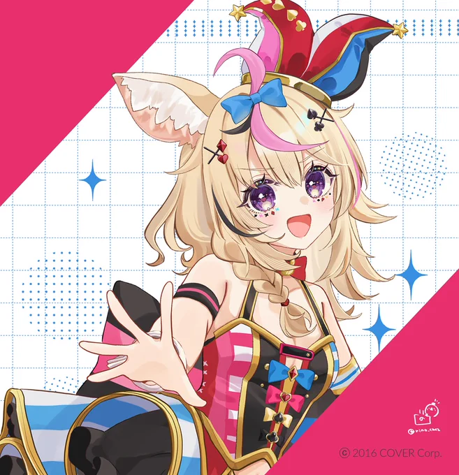 ゲスト様イラスト③ 尾丸ポルカ 様 森カリオペ 様 ハコス・ベールズ 様 轟はじめ 様 #角巻わため生誕祭2025 アニソン Night Fever!! のOP映像のイラストを描かせていただきました!