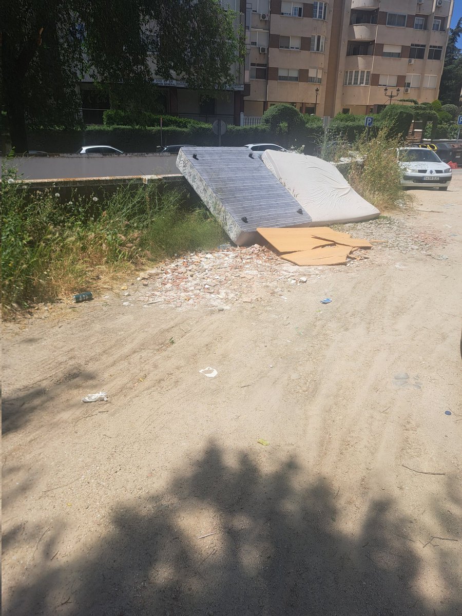 tenth86's tweet photo. @Lineamadrid zona intransitable por maleza y objetos abandonados grandes en las inmediaciones de avenida de santa eugenia 60. https://t.co/wxDI7FUr9G