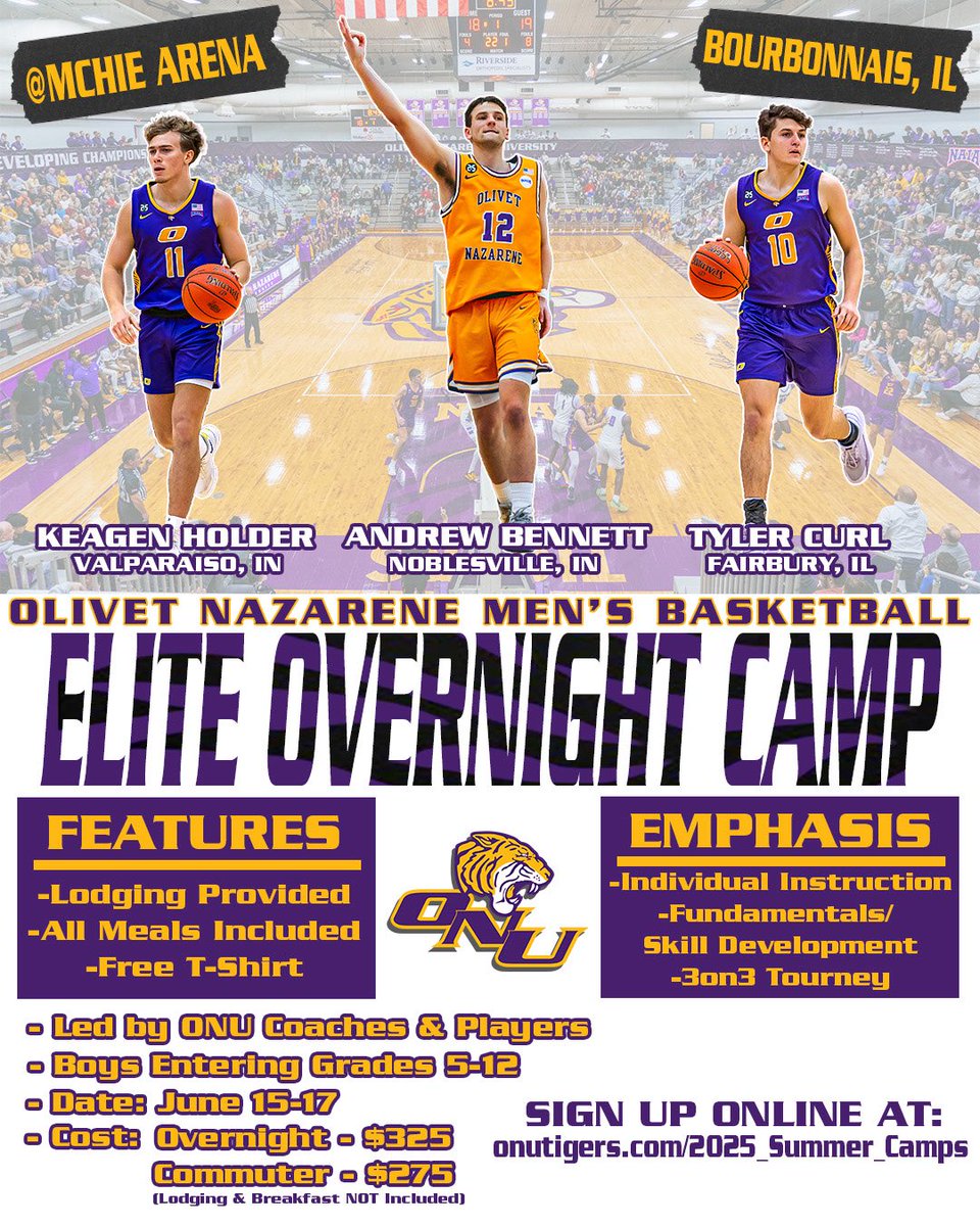 ONUHoops's tweet image. ๐SUMMER CAMPS๐
Still time to SIGN UP! Camp starts June 15.
Register below!
#TiGERTOUGH ๐ฃ๐ก๐
๐
@ONUAthletics @olivetnazarene
olivet.formstack.com/forms/basketbaโฆ