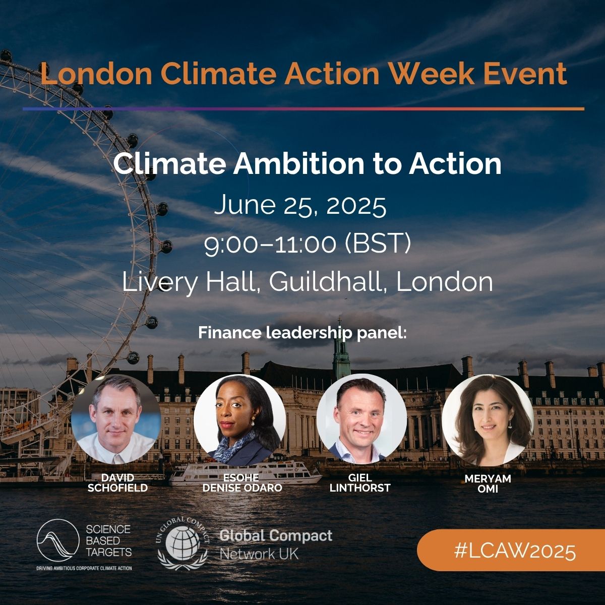 Our London Climate Action Week event, “Climate Ambition to Action” will feature a focused discussion exploring how the financial sector is shaping the path to a low-carbon economy.

Register your interest here:
events.climateaction.org/climate-innova…