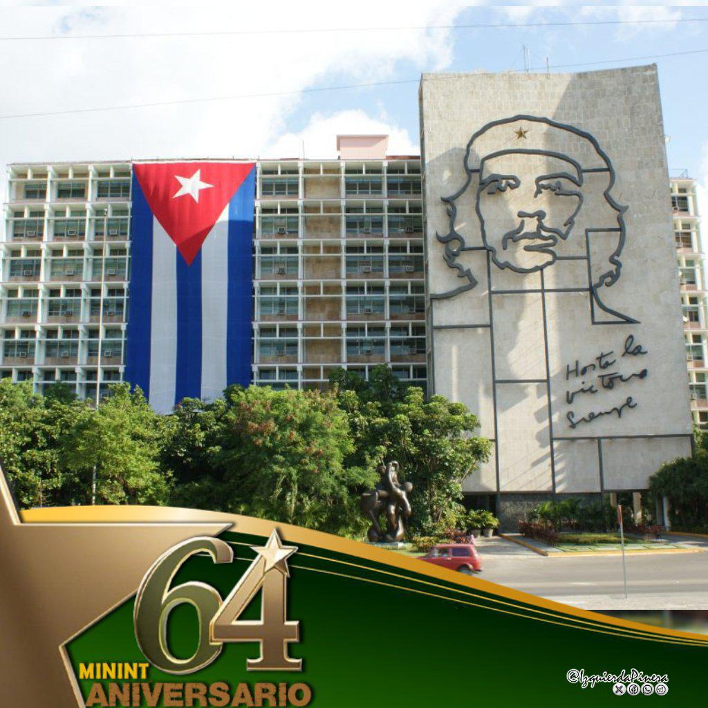 Desde <a href="/Minjus_Cuba/">Ministerio de Justicia de la República de Cuba</a> la felicitación, admiración y respeto a los integrantes del <a href="/minint_cuba/">MININT_CUBA</a> en este Aniversario. Siempre con el pueblo. #UnidosPorCuba <a href="/Minjus_Cuba/">Ministerio de Justicia de la República de Cuba</a> <a href="/OscarCubaMinjus/">Oscar Silvera Martínez</a> <a href="/PartidoPCC/">Partido Comunista de Cuba</a>