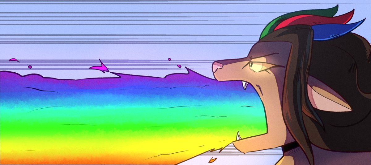 MythsinManhat's tweet image. Happy Pride Month from Cleo! Behold her Queer Fire Breath!
Done by the wonderful @TiClaStudios