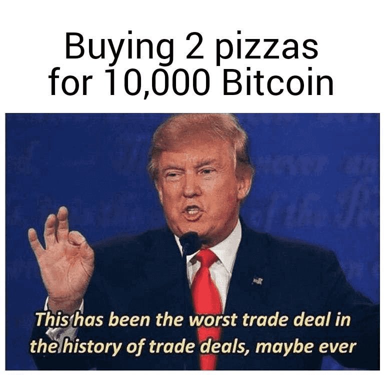 PumpMasterBot's tweet photo. Today, it’s time to remember the worst trade ever😂😂

#Bitcoin #BitcoinPizza #BSC #CryptoMeme https://t.co/X6lAg3EKYR