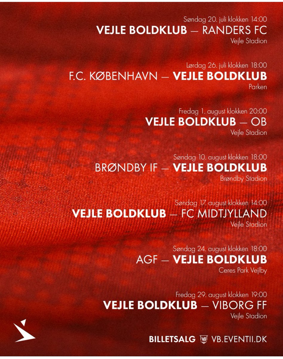 OleRyborg's tweet image. Dejligt at Vejles superligasæson indledes med syv lette kampe mod overkommelige modstandere. :-) #VejleB