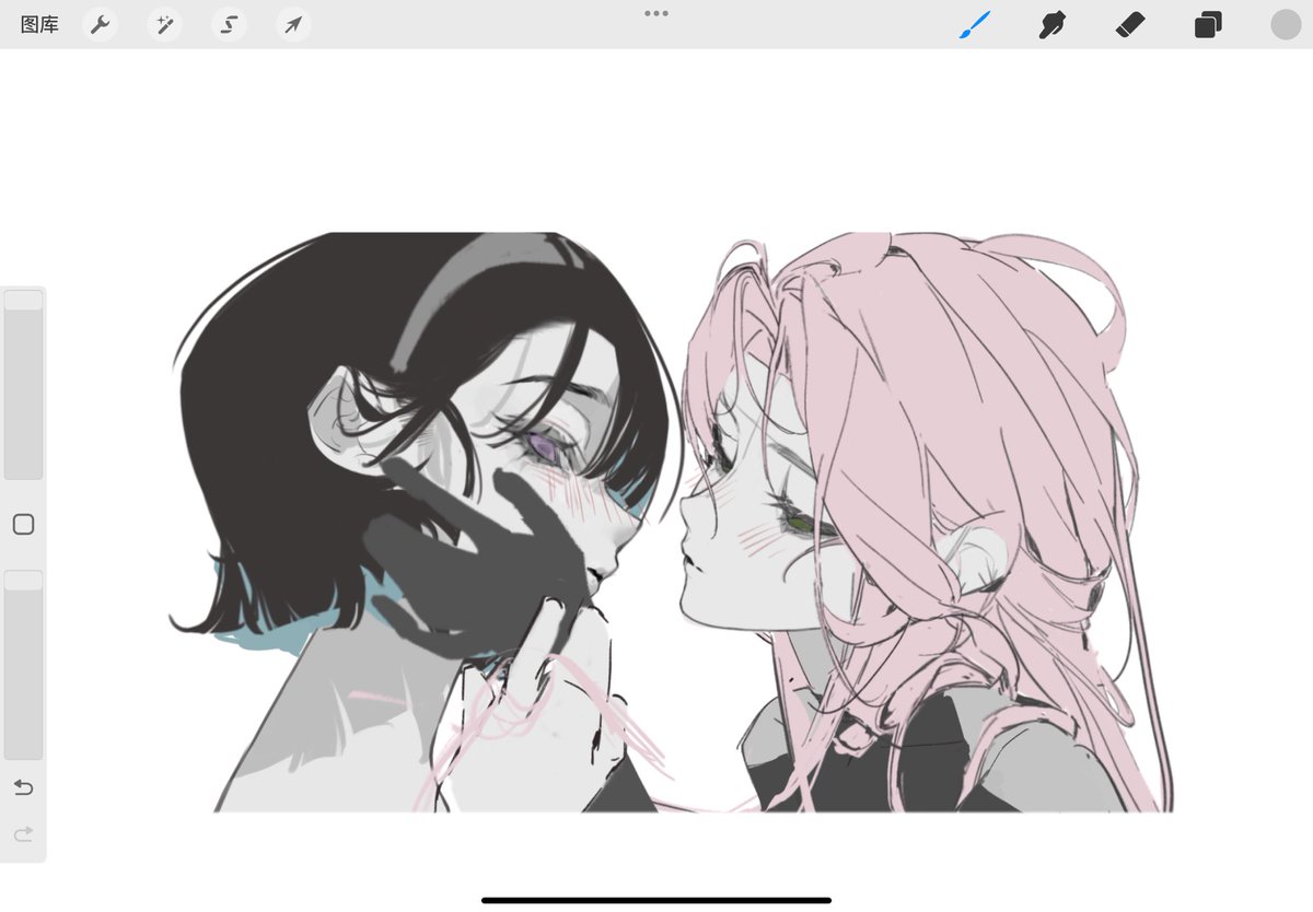 没错，我就是个庸俗的女人，就爱画点贴贴
#artwork #SUA #MIZI #alienstage #异形舞台