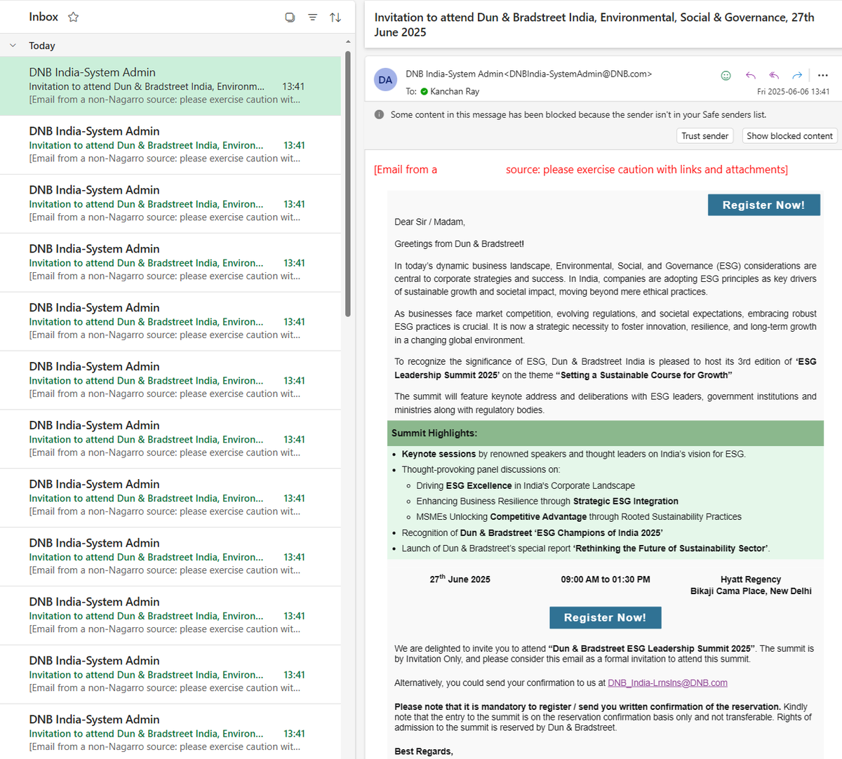 Hey <a href="/DNB_India/">D&B India</a> - why are you spamming office mailboxes like this?