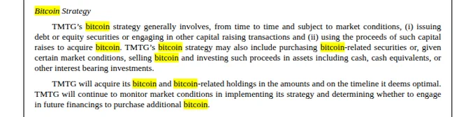 🚨 BREAKING: "Il Trump Media Group punta su Bitcoin: emissione di titoli per 12 miliardi di dollari"